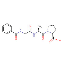 73167-84-7 (2S)-1-[(2S)-2-[(2-benzamidoacetyl)amino]propanoyl]pyrrolidine-2-carboxylic acid chemical structure