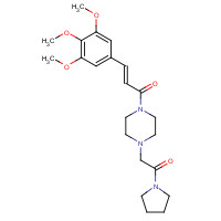 23887-46-9 (E)-1-[4-(2-oxo-2-pyrrolidin-1-ylethyl)piperazin-1-yl]-3-(3,4,5-trimethoxyphenyl)prop-2-en-1-one chemical structure