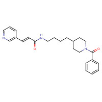 658084-64-1 (E)-N-[4-(1-benzoylpiperidin-4-yl)butyl]-3-pyridin-3-ylprop-2-enamide chemical structure