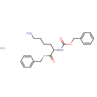 69861-89-8 S-benzyl (2S)-6-amino-2-(phenylmethoxycarbonylamino)hexanethioate;hydrochloride chemical structure