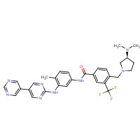 887650-05-7 4-[[(3S)-3-(dimethylamino)pyrrolidin-1-yl]methyl]-N-[4-methyl-3-[(5-pyrimidin-5-ylpyrimidin-2-yl)amino]phenyl]-3-(trifluoromethyl)benzamide chemical structure