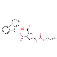 273222-05-2 (2R,4R)-1-(9H-fluoren-9-ylmethoxycarbonyl)-4-(prop-2-enoxycarbonylamino)pyrrolidine-2-carboxylic acid chemical structure