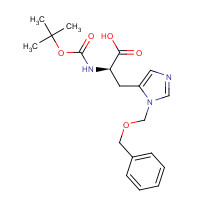 99310-01-7 (2R)-2-[(2-methylpropan-2-yl)oxycarbonylamino]-3-[3-(phenylmethoxymethyl)imidazol-4-yl]propanoic acid chemical structure