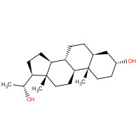 566-57-4 (3R,5S,8R,9S,10S,13S,14S,17S)-17-[(1R)-1-hydroxyethyl]-10,13-dimethyl-2,3,4,5,6,7,8,9,11,12,14,15,16,17-tetradecahydro-1H-cyclopenta[a]phenanthren-3-ol chemical structure
