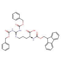 207857-35-0 (2S)-5-[bis(phenylmethoxycarbonylamino)methylideneamino]-2-(9H-fluoren-9-ylmethoxycarbonylamino)pentanoic acid chemical structure