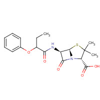 551-27-9 (2S,5R,6R)-3,3-dimethyl-7-oxo-6-(2-phenoxybutanoylamino)-4-thia-1-azabicyclo[3.2.0]heptane-2-carboxylic acid chemical structure