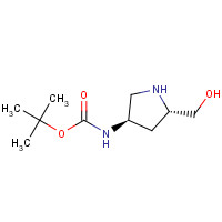 1217975-63-7 tert-butyl N-[(3R,5S)-5-(hydroxymethyl)pyrrolidin-3-yl]carbamate chemical structure