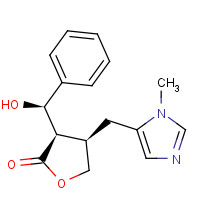 13640-28-3 (3R,4R)-3-[(R)-hydroxy(phenyl)methyl]-4-[(3-methylimidazol-4-yl)methyl]oxolan-2-one chemical structure