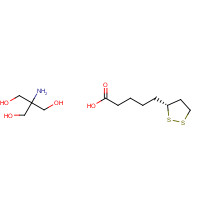 14358-90-8 2-amino-2-(hydroxymethyl)propane-1,3-diol;5-[(3R)-dithiolan-3-yl]pentanoic acid chemical structure
