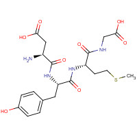 80790-40-5 (3S)-3-amino-4-[[(2S)-1-[[(2S)-1-(carboxymethylamino)-4-methylsulfanyl-1-oxobutan-2-yl]amino]-3-(4-hydroxyphenyl)-1-oxopropan-2-yl]amino]-4-oxobutanoic acid chemical structure
