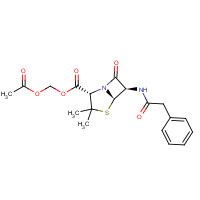 983-85-7 acetyloxymethyl (2S,5R,6R)-3,3-dimethyl-7-oxo-6-[(2-phenylacetyl)amino]-4-thia-1-azabicyclo[3.2.0]heptane-2-carboxylate chemical structure