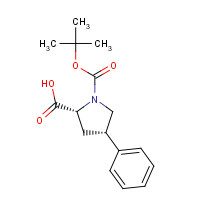144069-70-5 (2R,4S)-1-[(2-methylpropan-2-yl)oxycarbonyl]-4-phenylpyrrolidine-2-carboxylic acid chemical structure