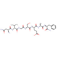 110953-70-3 (4S)-5-[[(2S)-1-[[(2S)-1-amino-1-oxo-3-phenylpropan-2-yl]amino]-1-oxopropan-2-yl]amino]-4-[[(2S)-2-[[2-[[(2S)-2-[[(2S)-2,4-diamino-4-oxobutanoyl]amino]-3-methylbutanoyl]amino]acetyl]amino]-3-hydroxypropanoyl]amino]-5-oxopentanoic acid chemical structure