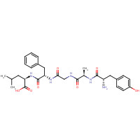 63631-40-3 (2R)-2-[[(2S)-2-[[2-[[(2R)-2-[[(2S)-2-amino-3-(4-hydroxyphenyl)propanoyl]amino]propanoyl]amino]acetyl]amino]-3-phenylpropanoyl]amino]-4-methylpentanoic acid chemical structure