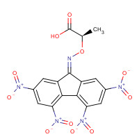 50874-31-2 (2R)-2-[(2,4,5,7-tetranitrofluoren-9-ylidene)amino]oxypropanoic acid chemical structure