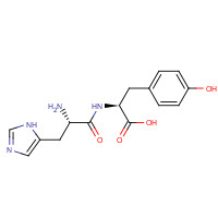 35979-00-1 (2S)-2-[[(2S)-2-amino-3-(1H-imidazol-5-yl)propanoyl]amino]-3-(4-hydroxyphenyl)propanoic acid chemical structure