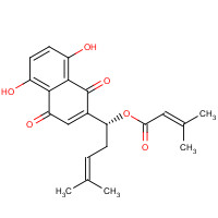 24502-79-2 [(1R)-1-(5,8-dihydroxy-1,4-dioxonaphthalen-2-yl)-4-methylpent-3-enyl] 3-methylbut-2-enoate chemical structure