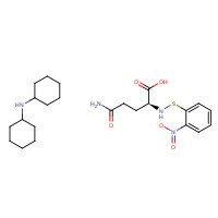 64143-47-1 (2S)-5-amino-2-[(2-nitrophenyl)sulfanylamino]-5-oxopentanoic acid;N-cyclohexylcyclohexanamine chemical structure