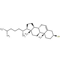 1249-81-6 (3S,8S,9S,10R,13R,14S,17R)-10,13-dimethyl-17-[(2R)-6-methylheptan-2-yl]-2,3,4,7,8,9,11,12,14,15,16,17-dodecahydro-1H-cyclopenta[a]phenanthrene-3-thiol chemical structure