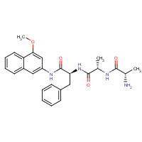 100900-09-2 (2S)-2-[[(2S)-2-[[(2S)-2-aminopropanoyl]amino]propanoyl]amino]-N-(4-methoxynaphthalen-2-yl)-3-phenylpropanamide chemical structure