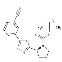1260605-21-7 tert-butyl (2S)-2-[5-(3-cyanophenyl)-1,3,4-oxadiazol-2-yl]pyrrolidine-1-carboxylate chemical structure