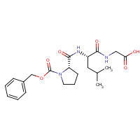 7801-38-9 2-[[(2S)-4-methyl-2-[[(2S)-1-phenylmethoxycarbonylpyrrolidine-2-carbonyl]amino]pentanoyl]amino]acetic acid chemical structure