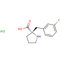 1217605-68-9 (2S)-2-[(3-fluorophenyl)methyl]pyrrolidine-2-carboxylic acid;hydrochloride chemical structure