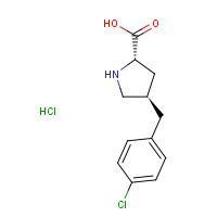 1049733-88-1 (2S,4R)-4-[(4-chlorophenyl)methyl]pyrrolidine-2-carboxylic acid;hydrochloride chemical structure