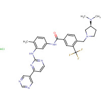 859212-17-2 4-[[(3S)-3-(dimethylamino)pyrrolidin-1-yl]methyl]-N-[4-methyl-3-[(4-pyrimidin-5-ylpyrimidin-2-yl)amino]phenyl]-3-(trifluoromethyl)benzamide;hydrochloride chemical structure