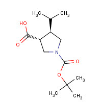 1212348-80-5 (3R,4R)-1-[(2-methylpropan-2-yl)oxycarbonyl]-4-propan-2-ylpyrrolidine-3-carboxylic acid chemical structure