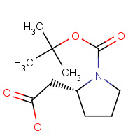 101555-60-6 2-[(2R)-1-[(2-methylpropan-2-yl)oxycarbonyl]pyrrolidin-2-yl]acetic acid chemical structure