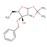 19877-13-5 (5R,6R,6aS)-5-ethyl-2,2-dimethyl-6-phenylmethoxy-5,6a-dihydro-3aH-furo[2,3-d][1,3]dioxol-6-ol chemical structure