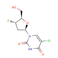 119644-22-3 5-chloro-1-[(2R,4S,5R)-4-fluoro-5-(hydroxymethyl)oxolan-2-yl]pyrimidine-2,4-dione chemical structure