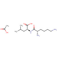 103404-72-4 acetic acid;(2S)-2-[[(2S)-2,6-diaminohexanoyl]amino]-4-methylpentanoic acid chemical structure
