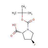 681128-50-7 (2R,4S)-4-fluoro-1-[(2-methylpropan-2-yl)oxycarbonyl]pyrrolidine-2-carboxylic acid chemical structure
