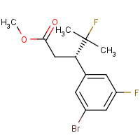 1147871-79-1 methyl (3S)-3-(3-bromo-5-fluorophenyl)-4-fluoro-4-methylpentanoate chemical structure