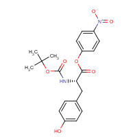 20866-55-1 (4-nitrophenyl) (2S)-3-(4-hydroxyphenyl)-2-[(2-methylpropan-2-yl)oxycarbonylamino]propanoate chemical structure