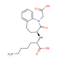 109214-55-3 (2S)-6-amino-2-[[(3S)-1-(carboxymethyl)-2-oxo-4,5-dihydro-3H-1-benzazepin-3-yl]amino]hexanoic acid chemical structure