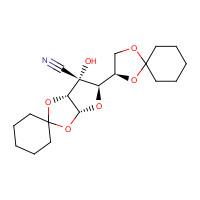 62293-19-0 (3aR,5R,6R,6aR)-5-[(3R)-1,4-dioxaspiro[4.5]decan-3-yl]-6-hydroxyspiro[5,6a-dihydro-3aH-furo[2,3-d][1,3]dioxole-2,1'-cyclohexane]-6-carbonitrile chemical structure