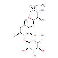 36889-15-3 (2R,3S,4S,5R,6R)-2-(aminomethyl)-6-[(1R,2R,3S,4R,6S)-4,6-diamino-3-[(2R,3R,4R,5R)-3,5-dihydroxy-5-methyl-4-(methylamino)oxan-2-yl]oxy-2-hydroxycyclohexyl]oxyoxane-3,4,5-triol chemical structure