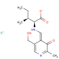 57212-58-5 potassium;(2S,3S)-2-[[(E)-[5-(hydroxymethyl)-2-methyl-3-oxopyridin-4-ylidene]methyl]amino]-3-methylpentanoate chemical structure