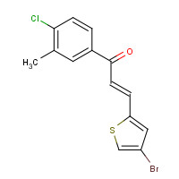 219619-24-6 (E)-3-(4-bromothiophen-2-yl)-1-(4-chloro-3-methylphenyl)prop-2-en-1-one chemical structure