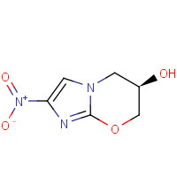 187235-13-8 (6R)-2-nitro-6,7-dihydro-5H-imidazo[2,1-b][1,3]oxazin-6-ol chemical structure
