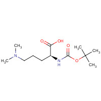65671-54-7 (2S)-5-(dimethylamino)-2-[(2-methylpropan-2-yl)oxycarbonylamino]pentanoic acid chemical structure