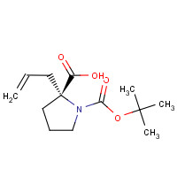 144085-23-4 (2R)-1-[(2-methylpropan-2-yl)oxycarbonyl]-2-prop-2-enylpyrrolidine-2-carboxylic acid chemical structure