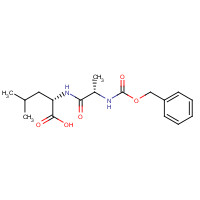 24959-68-0 (2S)-4-methyl-2-[[(2S)-2-(phenylmethoxycarbonylamino)propanoyl]amino]pentanoic acid chemical structure