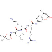 109358-47-6 tert-butyl N-[(2S)-1-[[(2S)-6-amino-1-[[(2S)-5-(diaminomethylideneamino)-1-[(4-methyl-2-oxochromen-7-yl)amino]-1-oxopentan-2-yl]amino]-1-oxohexan-2-yl]amino]-4-methyl-1-oxopentan-2-yl]carbamate chemical structure