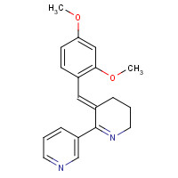 148372-04-7 3-[(5E)-5-[(2,4-dimethoxyphenyl)methylidene]-3,4-dihydro-2H-pyridin-6-yl]pyridine chemical structure