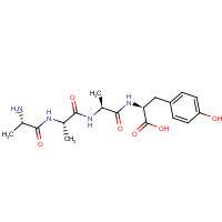 112079-60-4 (2S)-2-[[(2S)-2-[[(2S)-2-[[(2S)-2-aminopropanoyl]amino]propanoyl]amino]propanoyl]amino]-3-(4-hydroxyphenyl)propanoic acid chemical structure