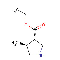49835-91-8 ethyl (3S,4S)-4-methylpyrrolidine-3-carboxylate chemical structure